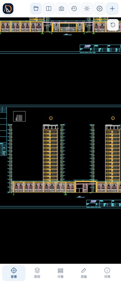 iPhone 上的董工多维现场看图，真实幕墙工程 CAD 图纸局部